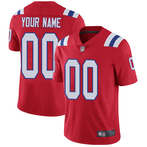 Men's New England Patriots ACTIVE PLAYER Custom Red NFL Vapor Untouchable Limited Stitched Jersey